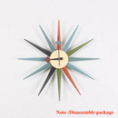 Quiet Round Ball Wood Wall Clock Home Decor Modern Design 3D Clocks for Living Room Decoration Accessories with Import Movement