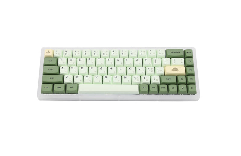 XDA V2 matcha green tea Dye Sub Keycap Set thick PBT for keyboard gh60 poker 87 tkl 104 ansi xd64 bm60 xd68 xd84 xd96 Japanese