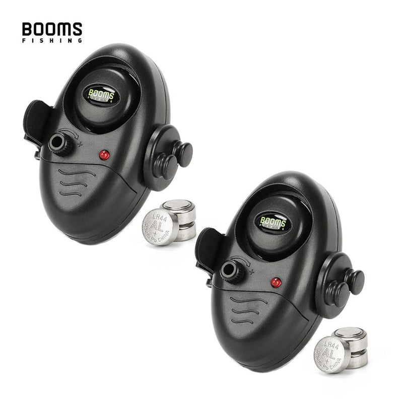 Booms Fishing E02 Bite Alarm Fishing Signalizator Carp Fish Indicator with LED / Sounds Battery Include 4 sets