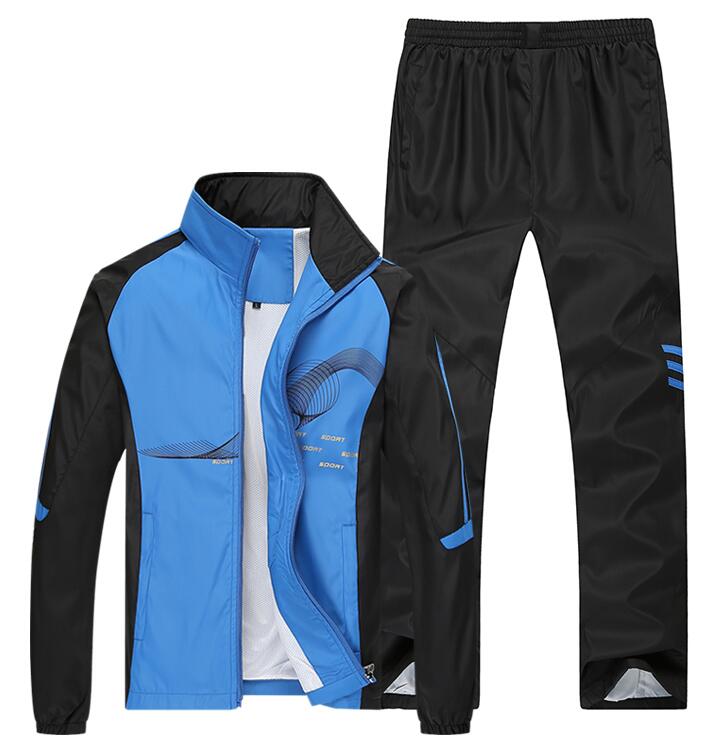 Marke Trainingsanzug Männer Zweiteilige Kleidung Sets Freizeitjacke + Hose Outwear Sportanzug Frühling Herbst Sportbekleidung Sweatsuits Mann Kleidung