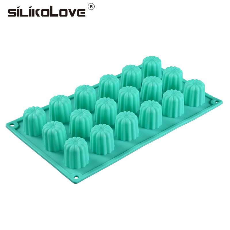 SILIKOLOVE Molde de silicona de 18 cavidades para hornear Mini Muffin Cup Cakes Dulces Utensilios para hornear DIY