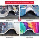 Bubble Kiss European Style Feather Pattern Area Rug for Bedroom Home Living Room Decor Non-slip Round Carpets Soft Floor Mat