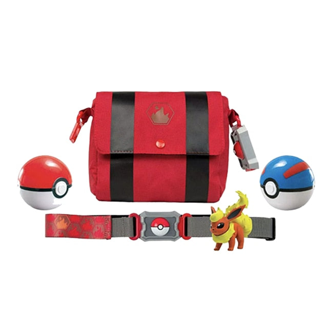 TOMY Pokemon Genuine  Elf Ball Belt Pikachu Pokeball Pocket Monster Variant ModelToy Set cosplay Action Figure Model Kids Toy