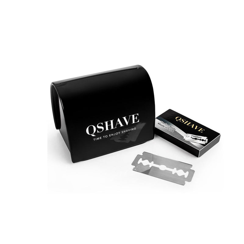 QShave Luxurious Black Adjustable Safety Razor kit  Men&