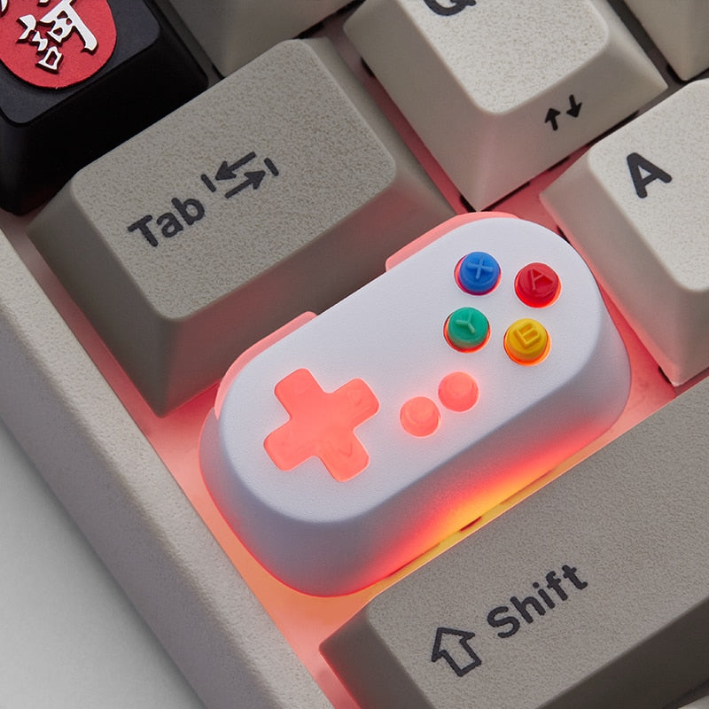 Holyoops Gamepad Controller Capslock Artisan Keycap CNC aluminio anodizado Compatible con interruptores Cherry MX blanco rosa cian amarillo