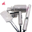 Crystal Hair Flat iron Bling Hair Dryer Rhinestone Peluca Cepillo Crystal Hot tools Hair Boutique
