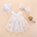 Baby Baptism Dress 2022 Bow Newborn Baby Girls Infant Dresses &amp; Clothes Snow White Baby Dress 1 Year Old Birthday Girl Dress