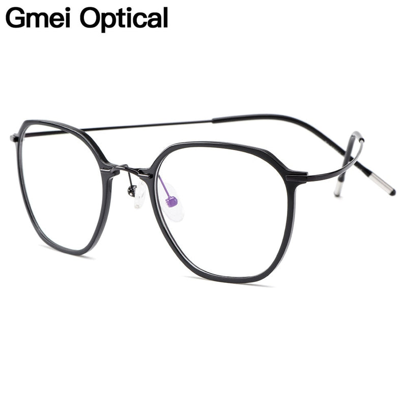 Gmei Optical Ultralight Beta Titanium Flexibles Brillengestell Frauen Quadratische Brillen Myopie Optische Rahmen M19001