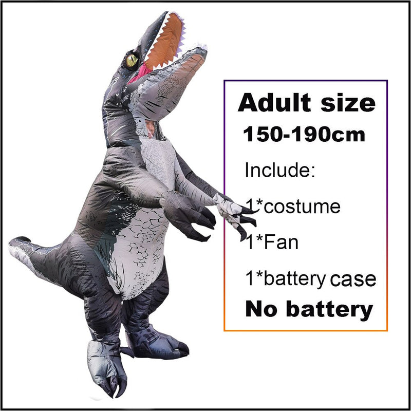 Adult T-Rex Dinosaur Inflatable Costume Halloween Cosplay Anime Carnival Disfraz Dragon Velociraptor Blow Up Dress