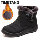 TIMETANG Women's ankle boots fur boots warm snow boots winter shoes for women waterproof padded boots winter boots womenfootwear