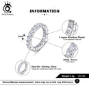 ORSA JEWELS Newest Zircon Stunning Women Thin Ring Sterling Silver Dating Party Authentic 925 Rings Fashion Fine Jewelry SR205