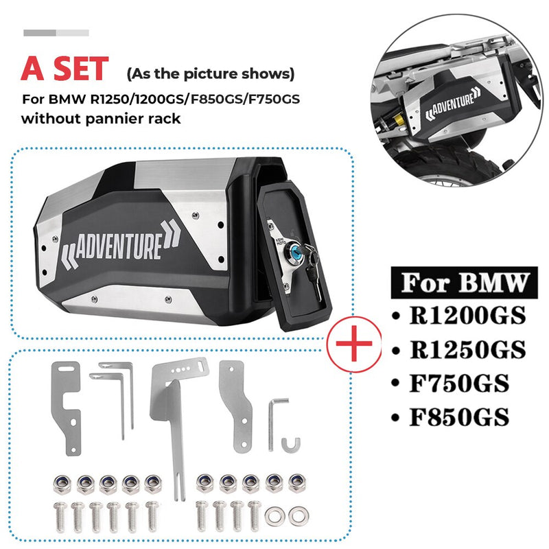 New Arrival! Tool Box For BMW r1250gs r1200gs lc & adv Adventure 2002 2008 2018 for BMW r 1200 gs Left Side Bracket Aluminum box