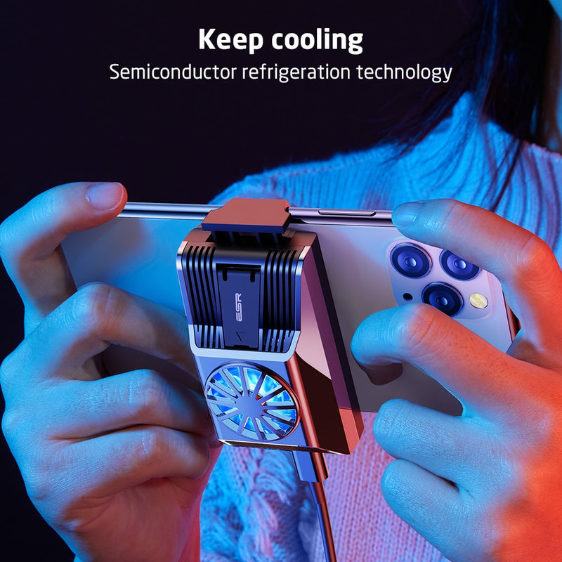 Enfriador de teléfono móvil ESR, ventilador de refrigeración de semiconductores para iPhone, Samsung, Xiaomi, radiador de teléfono móvil, soporte para disipador de calor para juegos PUBG