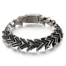 Fongten Vintage Punk Charms pulsera de cadena de eslabones de acero inoxidable calavera serpiente vikingo delicado brazalete hombres joyería