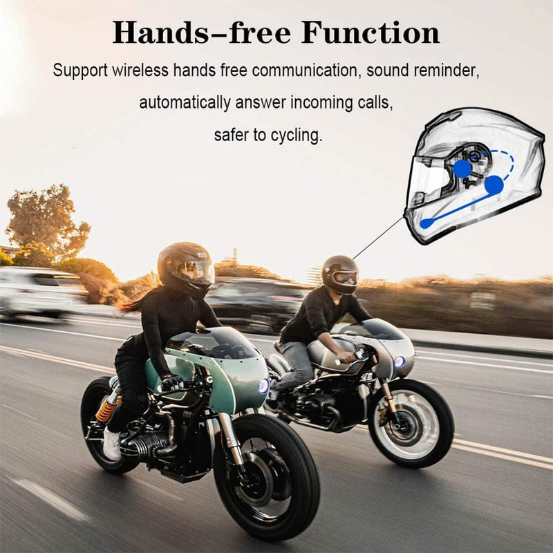 VR robot Moto Helmet Headset Bluetooth 5.0 Ultra-thin Motorcycle Earphones Wireless Speaker Headphone Handsfree Call Music Play