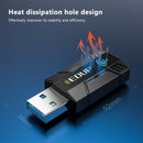 EDUP 1300Mbps Mini WiFi Adapter USB Wireless Network Card Dual Band 2.4G 5G 802.11ac High Headsink Lan Adapter For PC Computer