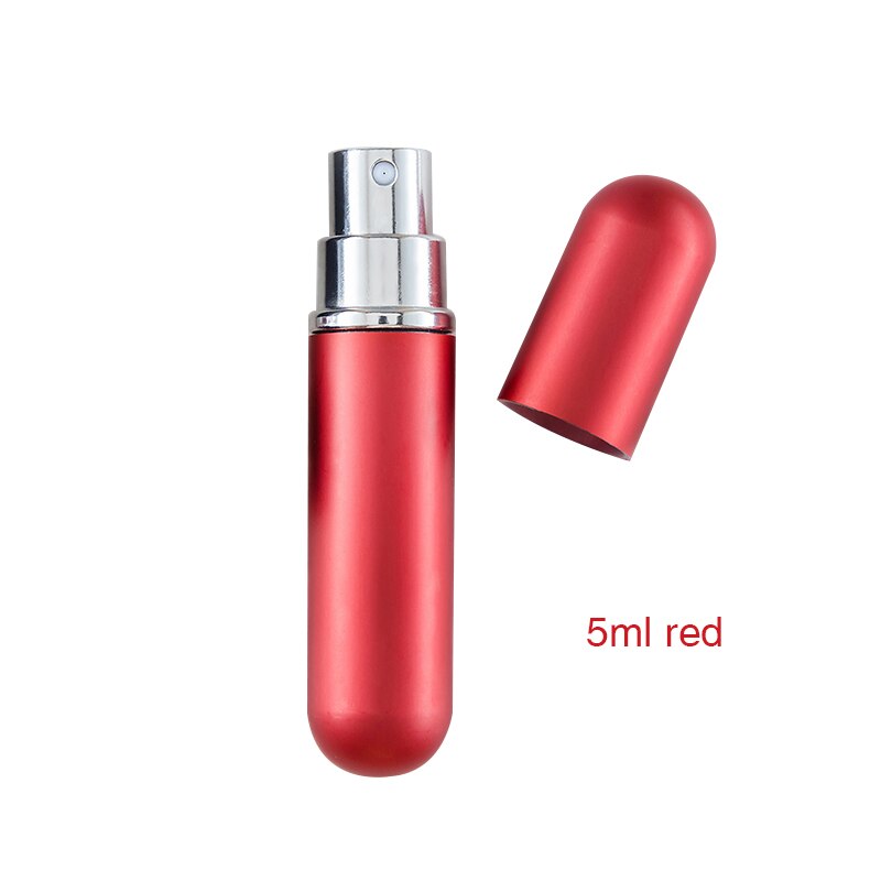 5ml Portable Refillable Mini Spray Perfume Bottle Travel Aluminum Atomizer Empty Cosmetic Container Free Custom Logo