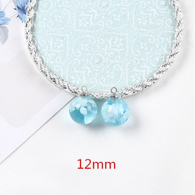 Blue sky and white clouds shape 20pcs/lot handmade resin charms diy jewelry earrings for women accessory