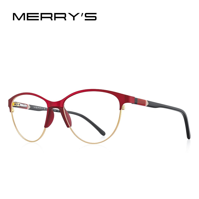 MERRYS DESIGN Frauen Retro Cat Eye Brillengestell Ultralight Eye Myopie Korrektionsbrille Acetat Brille Beine S2602