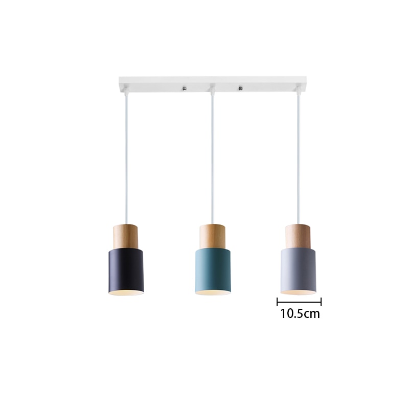 Wood LED Pendant Light Indoor Hang Lamp Dining Living Room Kitchen Island Bar Cafe Droplight Bedroom Deco Nordic Pendant Lights