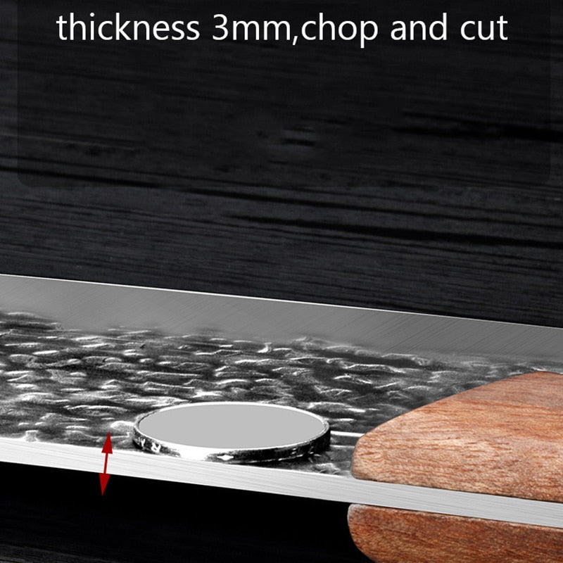 CHUN Handgemachtes geschmiedetes Küchenmesser Chinesische Küchenmesser 7Cr17mov Geschmiedetes Kochmesser Edelstahl scharfe Klinge Cleaver