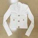 HIGH STREET Newest 2022 Fall Winter Designer Sweater Women's V-neck Lion Buttons Knitted Cardigan Top