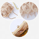 Bolso de hombro con borlas para mujer, bolso de mano con lentejuelas a la moda, bolso de mano con cadena de Metal para mujer, bolso de fiesta con cerrojo, bolsos pequeños X13H