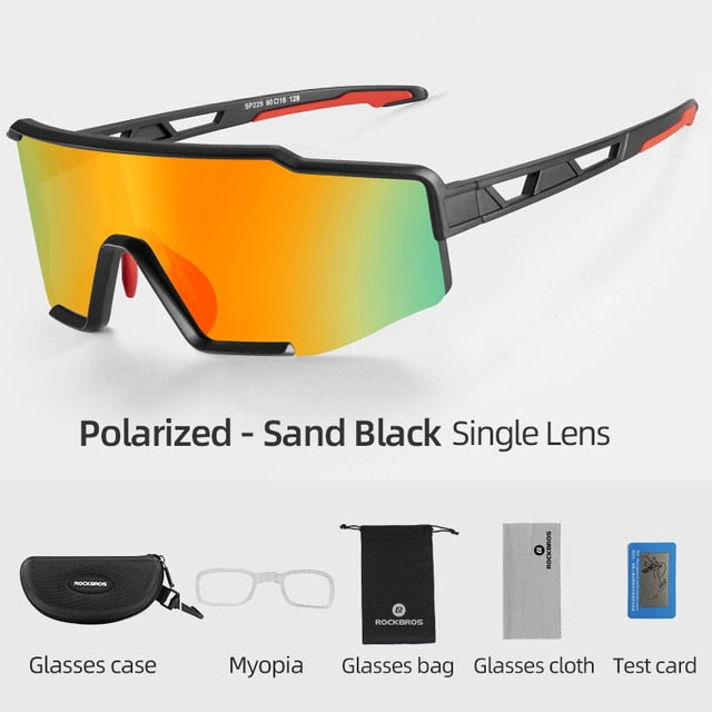 ROCKBROS Polarized Cycling Glasses  Clear Bike Glasses Eyewear UV400 Outdoor Sport Sunglasses Men Women Cycling Sunglasses