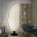 Nordische Human Face LED Stehlampe Schwarz Verstellbar für Wohnzimmer Schlafzimmer Nachttisch Stehleuchte Zuhause Dekoration Innenbeleuchtung