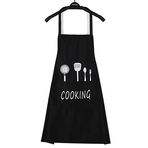 PU Leather Apron Household Waterproof Anti-oil Apron Adult Men And Women Fashion Cooking Apron