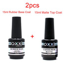oxxi Latest 15ml Nail Rubber Base Coat Semi Permanant UV Gel Varnishes Primer for Nails Matte Top Coat Nail Art Base Top Gellak
