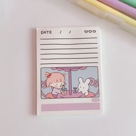 MINKYS Kawaii 50 Blatt Notizblöcke Notizpapier Aufgabenliste Checkliste Tagesplaner Notizblock Paperlaria Schreibwaren für die koreanische Schule