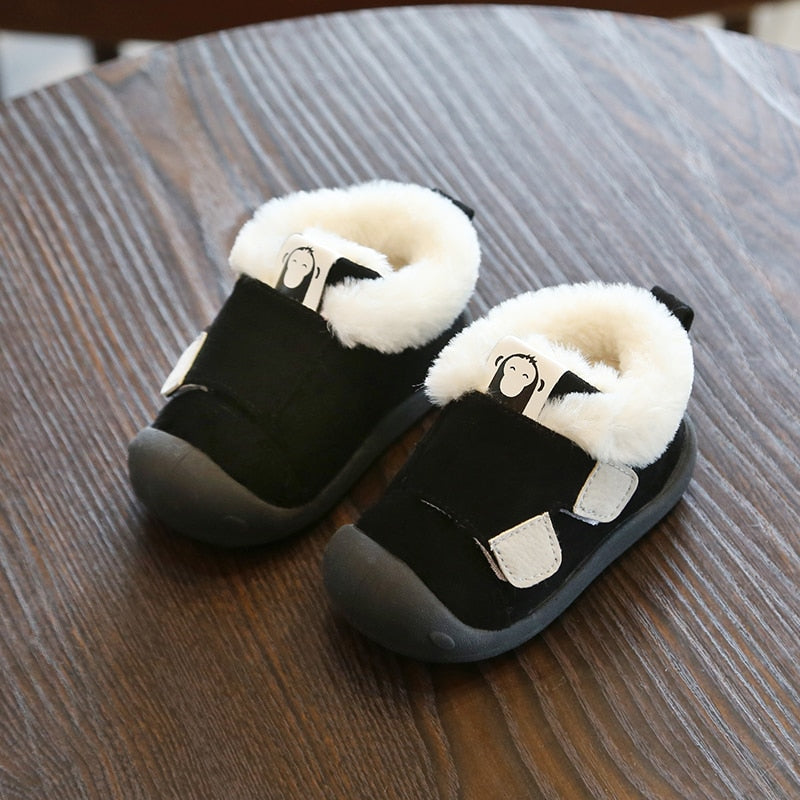 Infant Toddler Boots Winter Warm Plush Baby Girls Boys Snow Boots Outdoor Comfortable Soft Bottom Non-Slip Child Kids Shoes