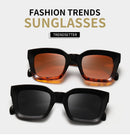 Vintage  Square Sunglasses Women UV400 Retro Big Designer Large Frame Sun Glasses Black Shades Ladies Eyewear UV400