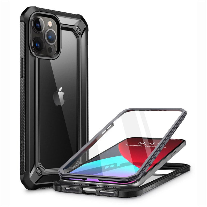 SUPCASE para iPhone 12 Pro Max Case 6.7 pulgadas (versión 2020) UB EXO Pro Hybrid Clear Bumper Cover CON protector de pantalla incorporado