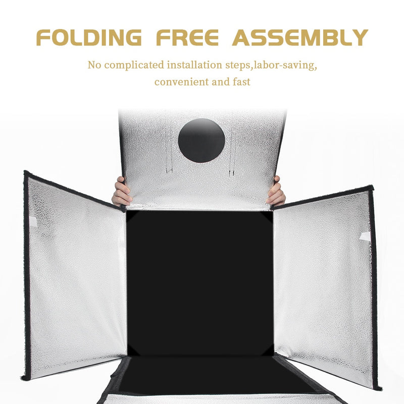 Photo Light Studio Soft Boxes Portable Foldable Dimmable Photography Table Shooting Tents Kit With 3Pcs Background Board