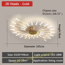 LED Lights Nordic Chandelier for Living Dining Room Bedroom Home Decoration Luxury Gold Or Black Modern Creative Hanging Lights
