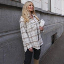 Neue Herbst Winter Frauen Jacke Karierten Mantel Lange Ärmel Übergroße Verdicken Lässige Mode Frauen Mäntel Tops