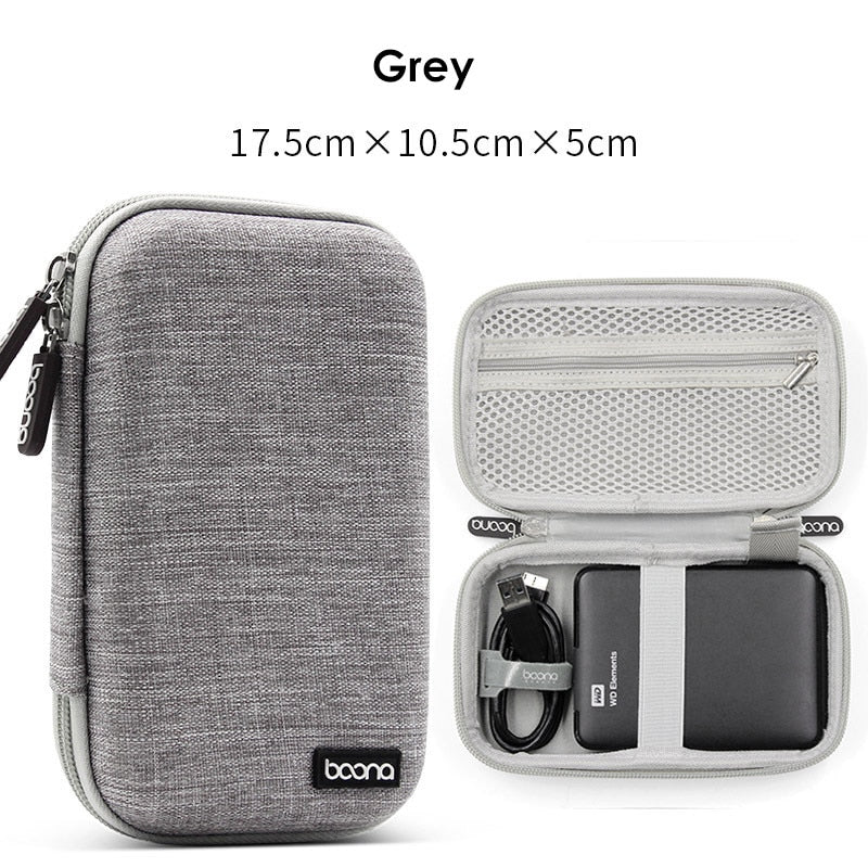 Hard Shell Digital Gadgets Storage Bag for Mac Adapter Mouse Data Cable Earphone HDD Electronics Gadgets Organizer Case