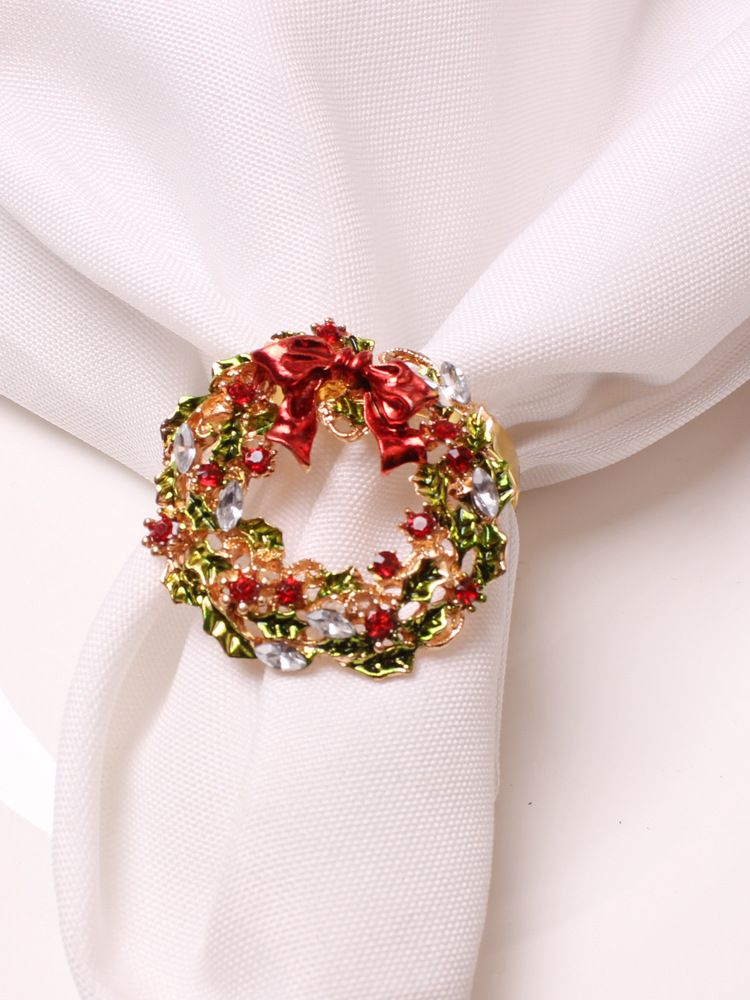 New style western restaurant silver garland metal napkin ring napkin buckle napkin ring