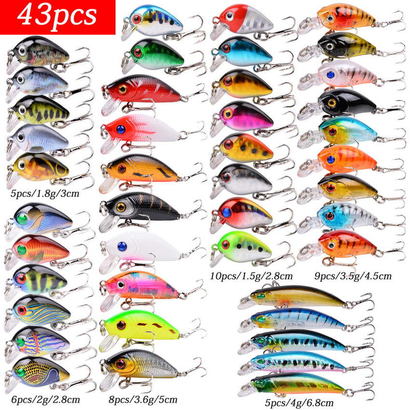 Almighty Mixed Fishing Lure Kits Wobbler Crankbait Swimbait Minnow Hard Baits Spiners Carp Bait Set Fishing Tackle