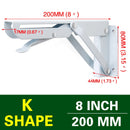 NAIERDI, 2 uds., soporte de ángulo plegable, estante triangular de 8-20 pulgadas, soporte pesado, banco ajustable montado en la pared, ferretería para muebles