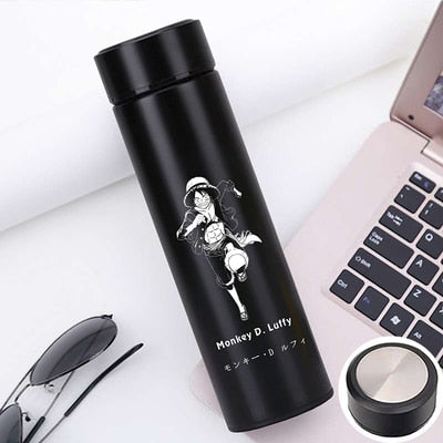 500ml Pure Color Stainless Steel One Piece Thermos Cup With Creative Cover Children Juice Thermos Cup