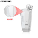 Fineblue F990 Newest Wireless business Bluetooth Headset Sport Driver Earphone Telescopic Clip on stereo earbud Vibration Luxury