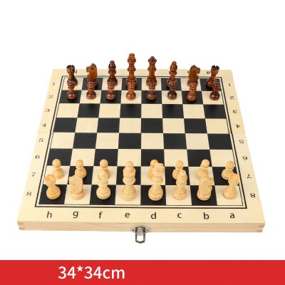 Hot Top Quality Wooden Folding Magnetic Chess Set Solid Wood Chessboard Magnetic Pieces Entertainment Board Games Children Gifts