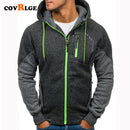 Covrlge Herren Hoodies Patchwork Sweatshirt 2019 Neuer heißer Verkauf Raglan Hoody Herbst Winter Herren Zipper Sportswear Hoodie MWW180