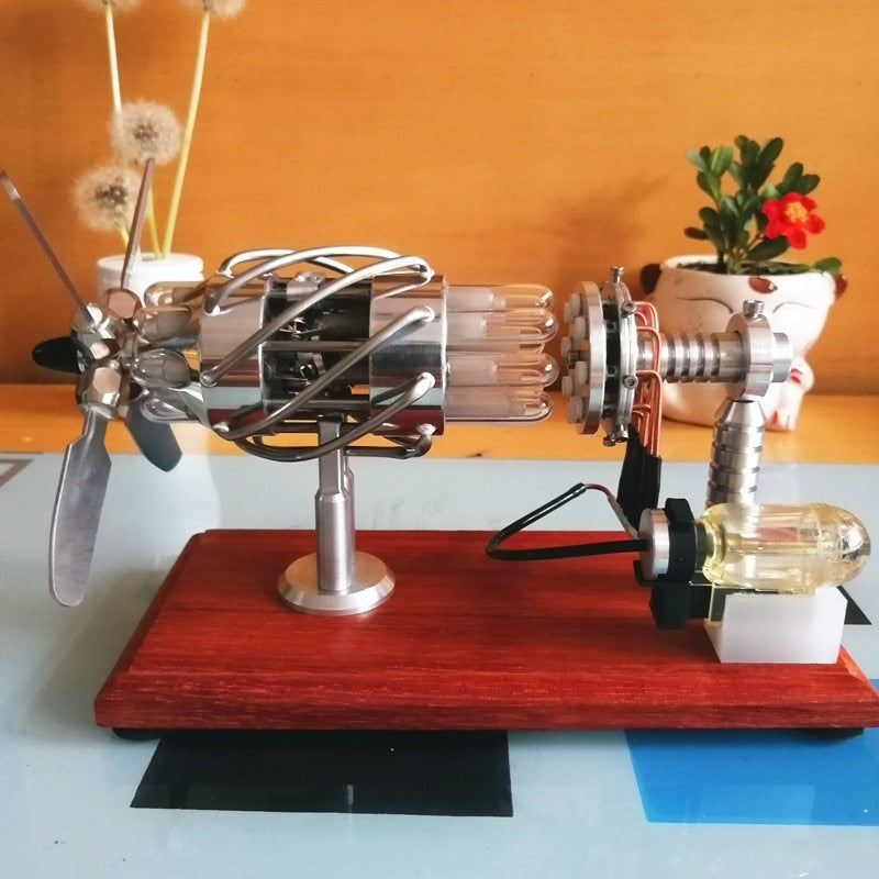 Auf Lager 16 Taumelscheiben-Stirlingmotor-Verbrennungsmotor-Modell-Fabrikverkaufs-Wissenschafts- und Bildungsmodell-Geburtstagsgeschenk
