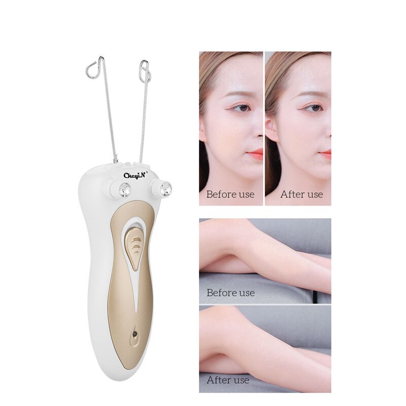 Electric Cotton Thread Epilator Lady Facial Hair Remover Rechargeable Pull Surface Device Painless Woman Depilation Defeatherer