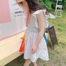 Humor Bear, novedad de verano, vestido sin mangas para niña bonita, vestido de fiesta de princesa para niño pequeño, vestido estampado con lazo en la espalda, ropa para bebé y niño