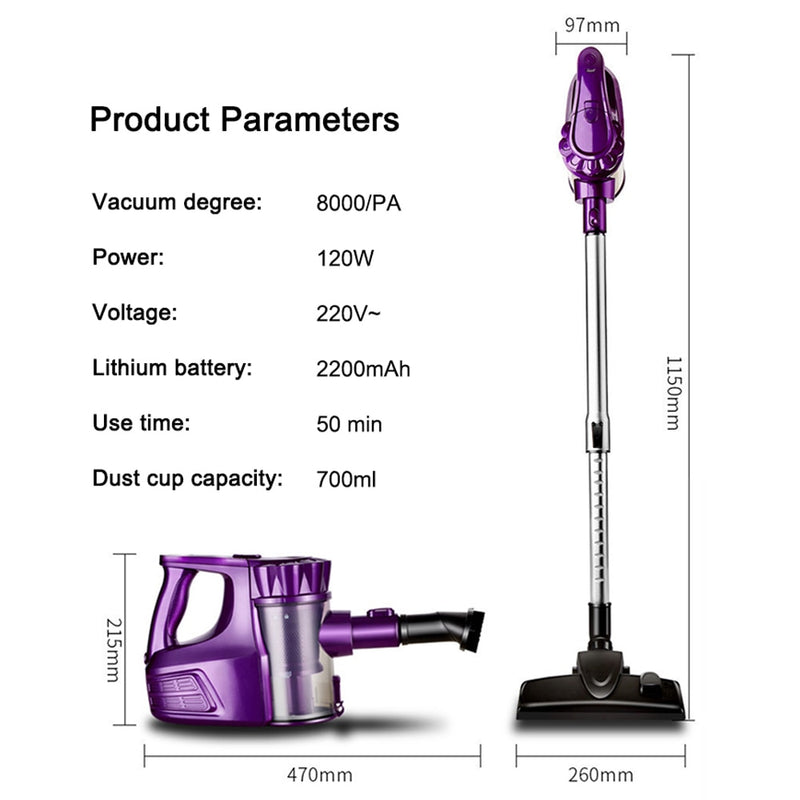 Household Vacuum Cleaner High Power Car Vacuum Cleaner Vertical Clean Vacuum Cleaner Wireless Handheld Sweeper Mopping Machine